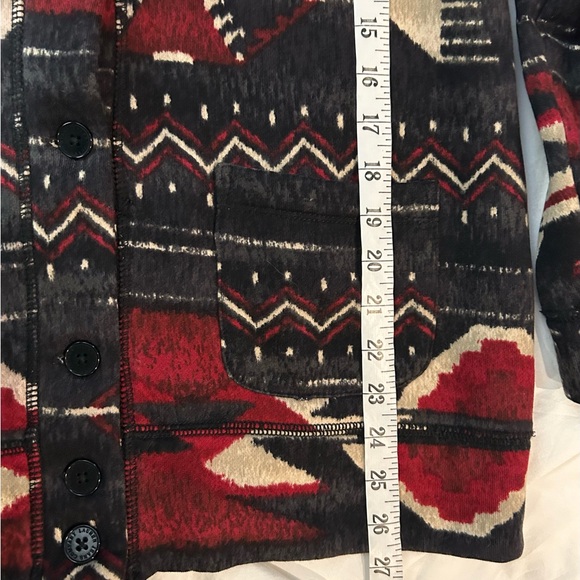 RALPH LAUREN Aztec Southwestern Print Fleece Jacket Blazer Cardigan L-2X - Picture 12 of 13